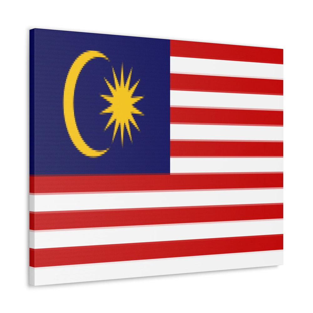 Malaysia Country Flag Canvas Vibrant Wall Art Unframed Home Decor